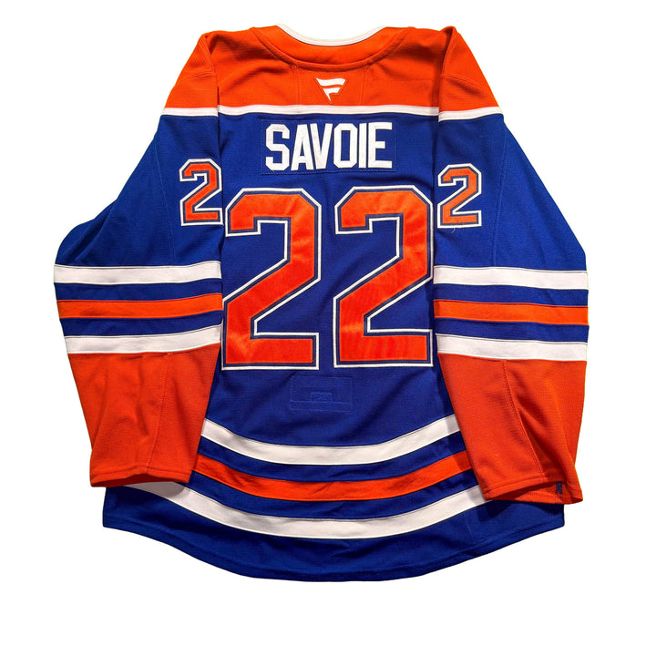 Matt Savoie Edmonton Oilers Game Worn Jersey - 2025-26 Royal Blue Set #2 - D00385