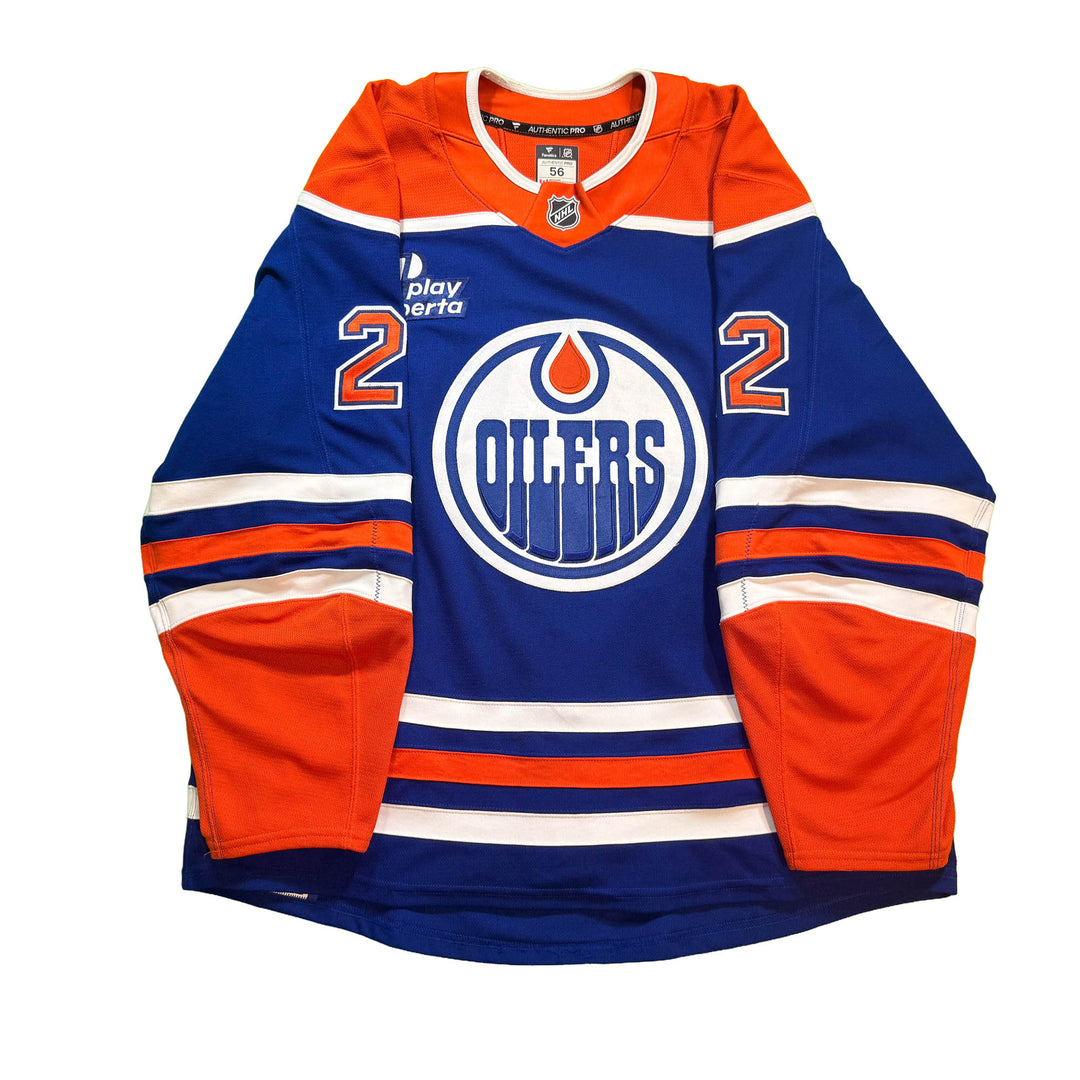 Matt Savoie Edmonton Oilers Game Worn Jersey - 2025-26 Royal Blue Set #3 - D00504