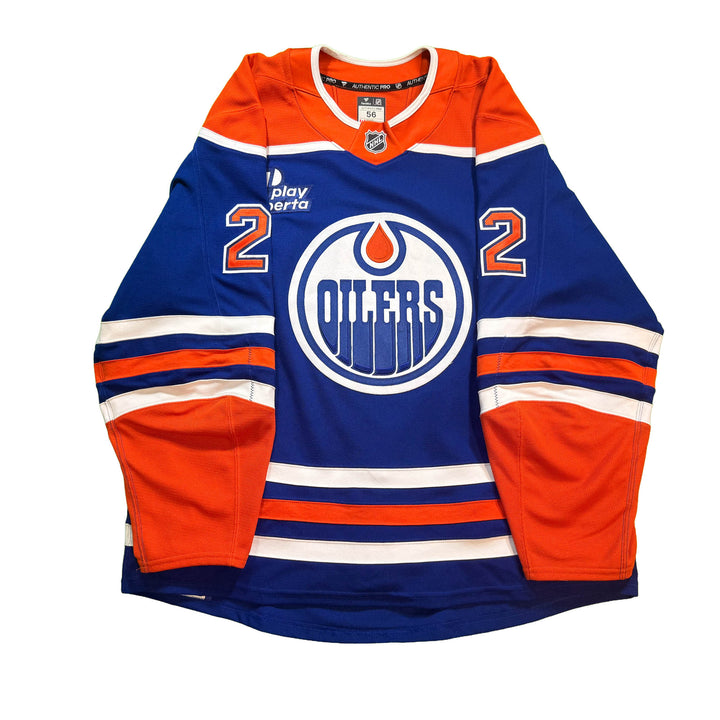 Matt Savoie Edmonton Oilers Game Worn Jersey - 2025-26 Royal Blue Set #3 - D00504