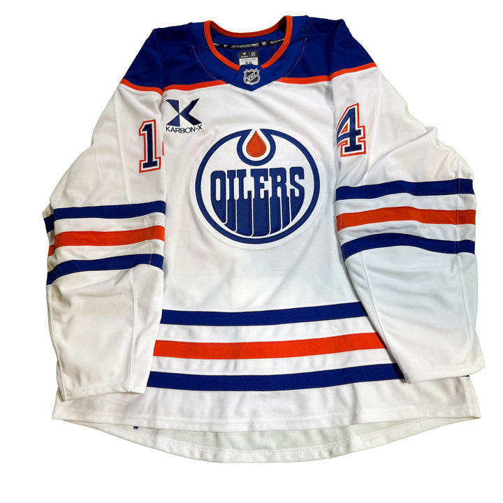 Mattias Ekholm Edmonton Oilers Game Worn Jersey - 2025-26 Playoffs White Set #1 - D00625