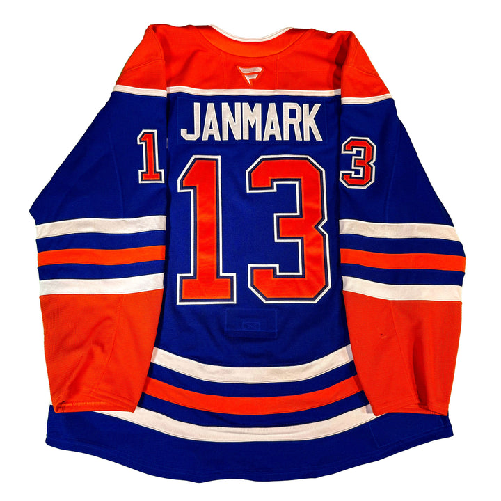 Mattias Janmark Edmonton Oilers Game Worn Jersey - 2025-26 Royal Blue Set #1 - D00130