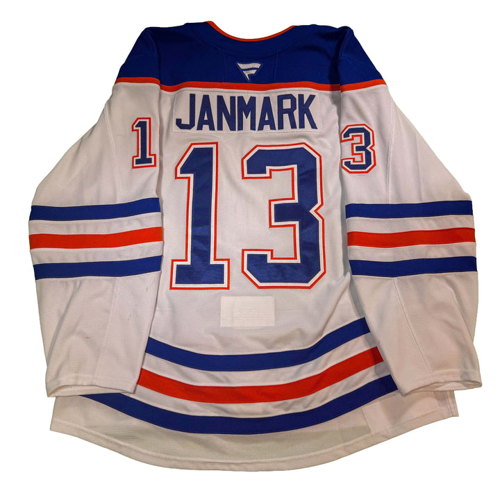 Mattias Janmark Edmonton Oilers Game Worn Jersey - 2025-26 White Set #2 - D00305