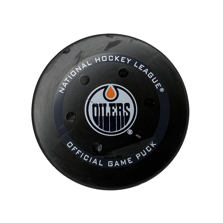 Connor McDavid Edmonton Oilers Preseason Goal Puck - Oct. 7/2021 vs Vancouver Canucks #18058