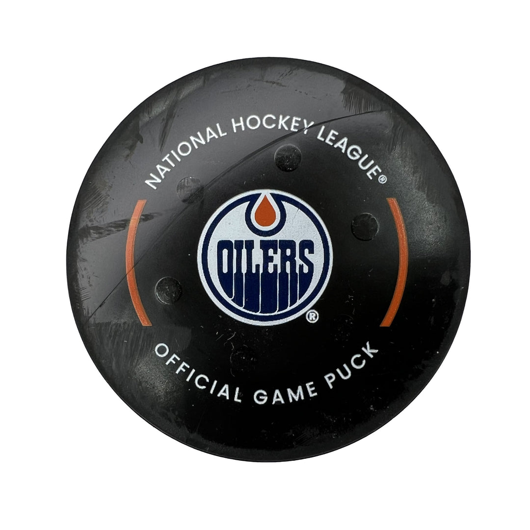 Connor McDavid Edmonton Oilers Goal Puck - Nov. 3/2022 vs New Jersey Devils #18719