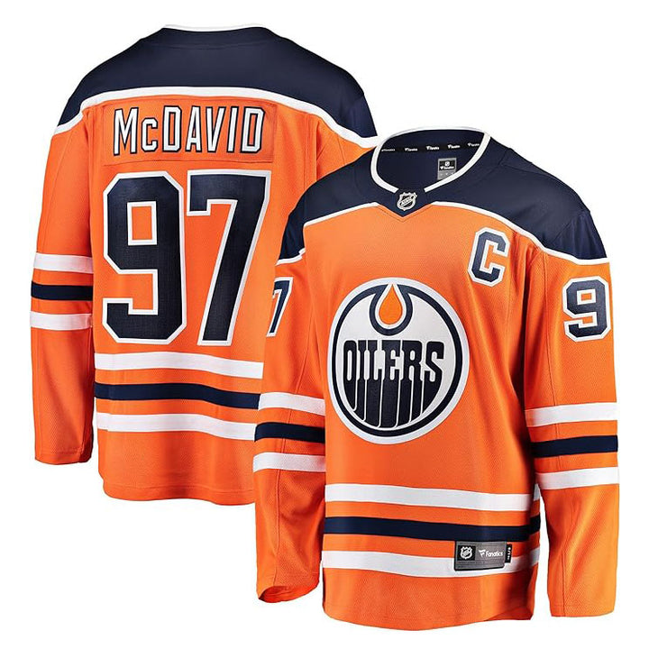 Connor McDavid Edmonton Oilers Fanatics Breakaway Orange Jersey