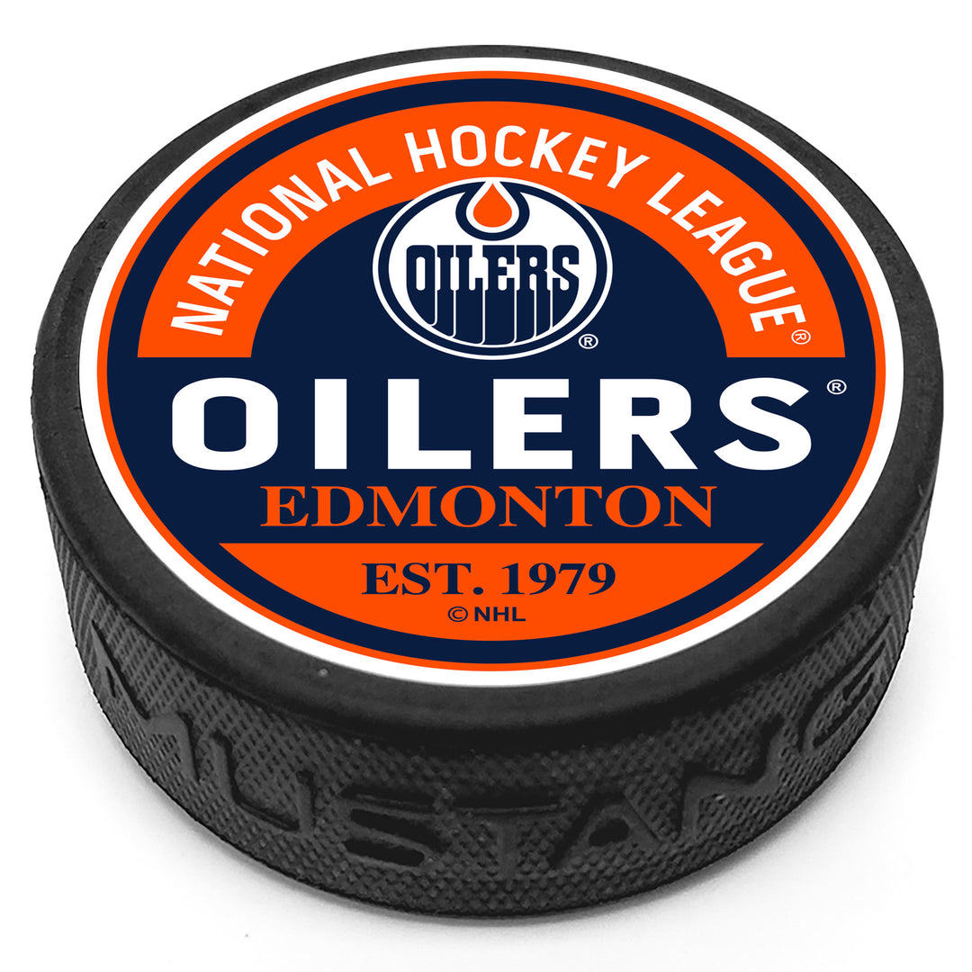 Edmonton Oilers Home Logo Block Puck