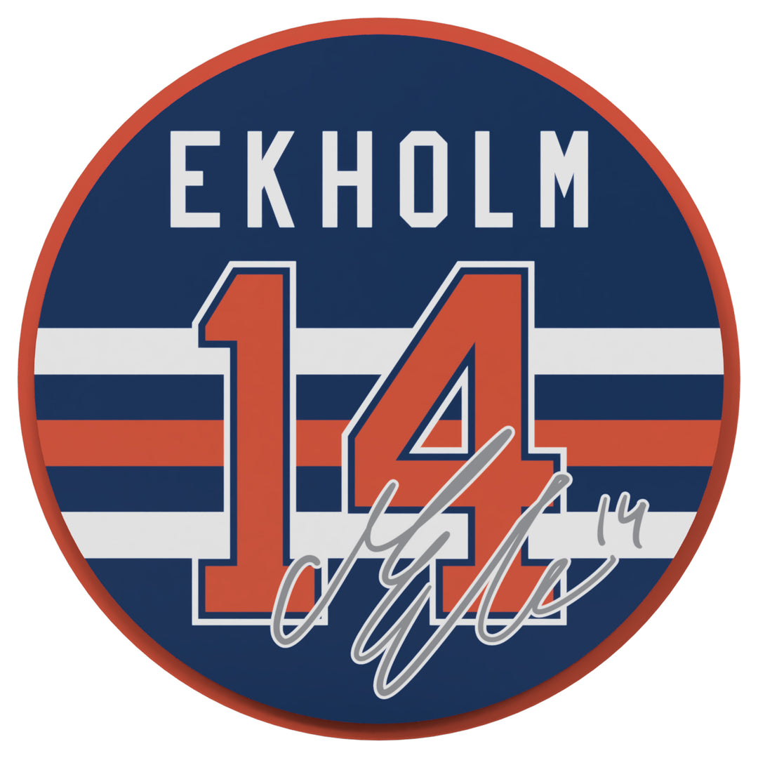 Mattias Ekholm Edmonton Oilers Orange Name & Number Fan Chain Necklace