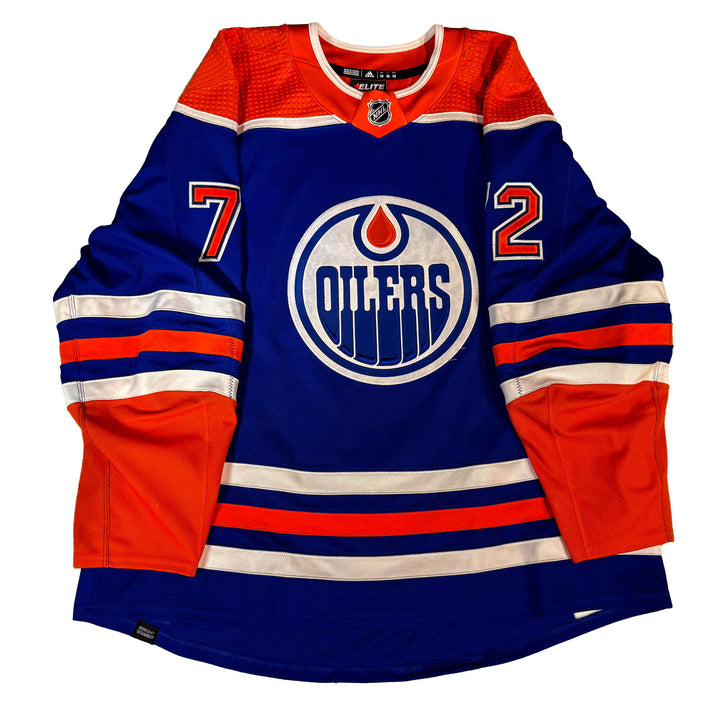 Nick Bjugstad Edmonton Oilers Game Worn Jersey - 2022-23 Royal Blue Set #3B - A00603