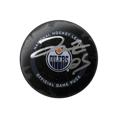 Darnell Nurse Edmonton Oilers Autographed Goal Puck - Mar. 17/2022 vs Buffalo Sabres #18389