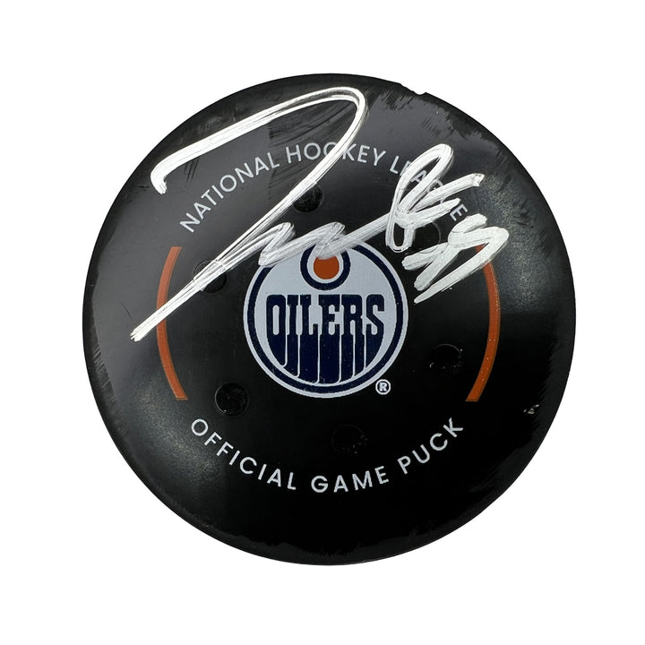 Darnell Nurse Edmonton Oilers Autographed Goal Puck - Dec. 17/2022 vs Anaheim Ducks #18820
