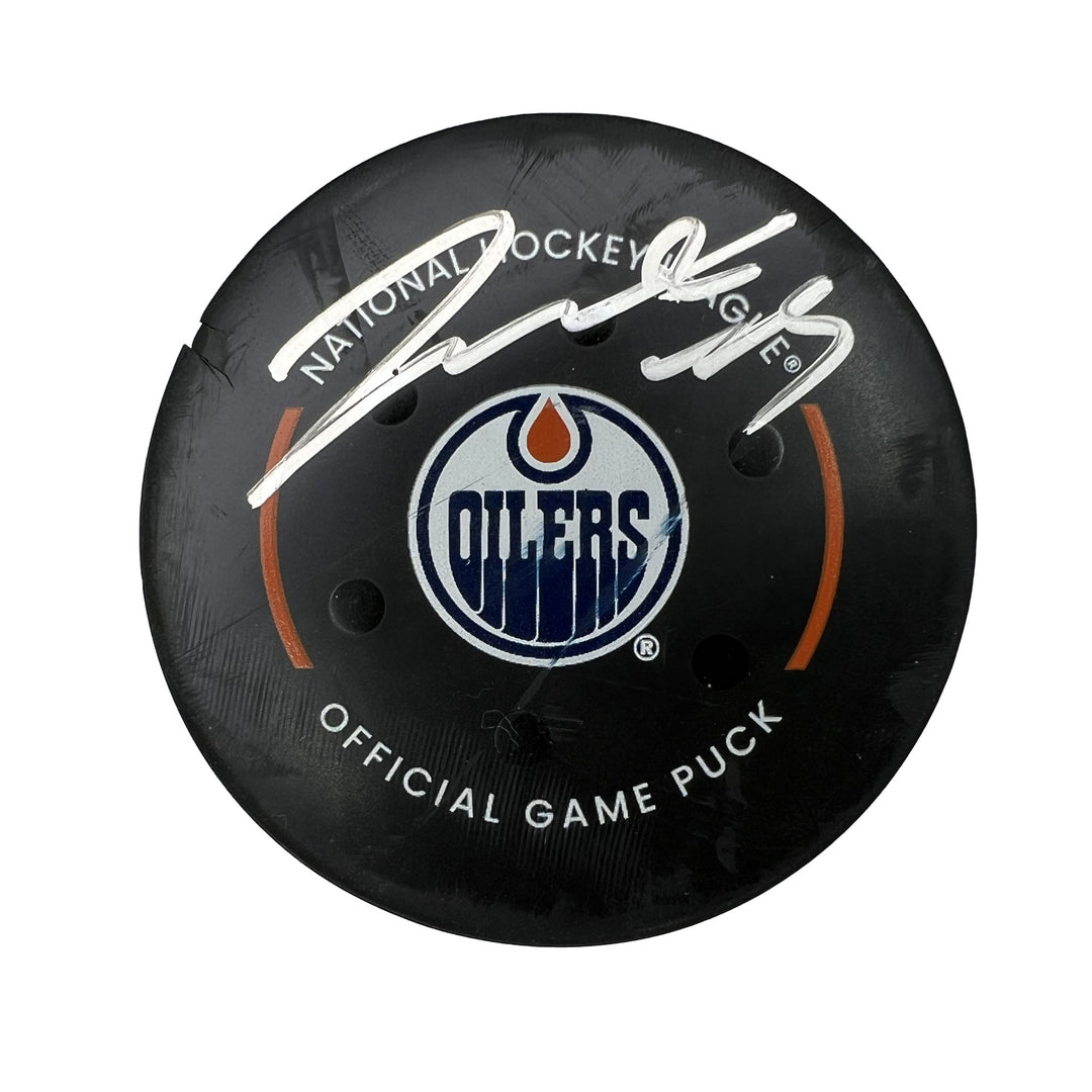 Darnell Nurse Edmonton Oilers Autographed Goal Puck - Nov. 5/2022 vs Dallas Stars #18730