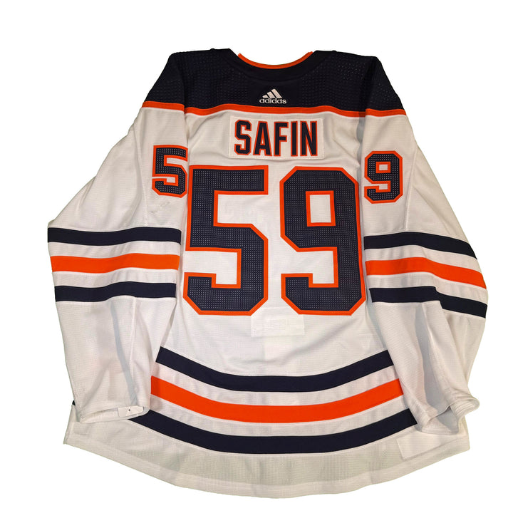 Ostap Safin Edmonton Oilers Game Worn Jersey - 2019-20 White Set #1 **NO LOA