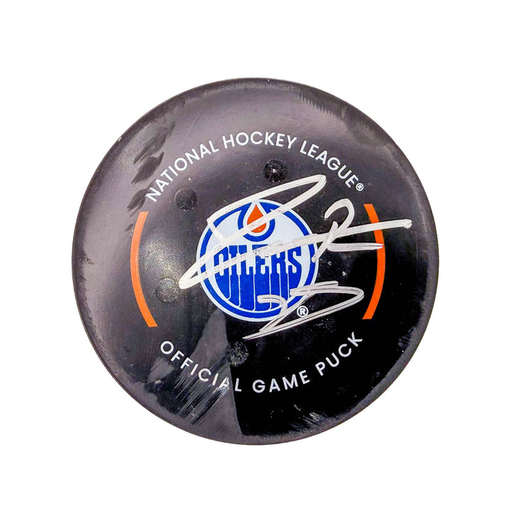 Darnell Nurse Edmonton Oilers Autographed Goal Puck - Mar. 21/2024 vs Buffalo Sabres #24542