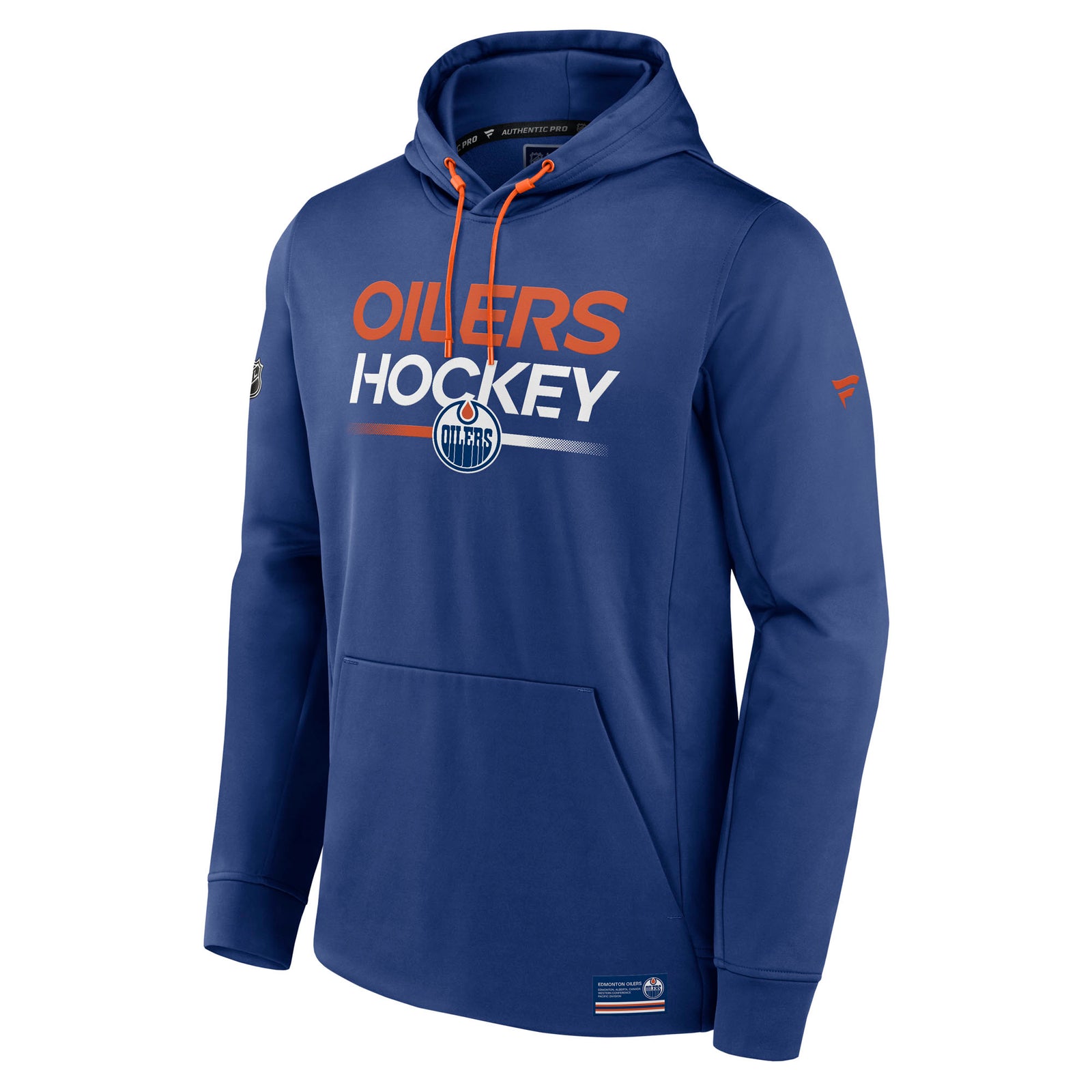 Edmonton Oilers 2023-24 Fanatics Authentic Pro Pullover Blue & Orange Hoodie