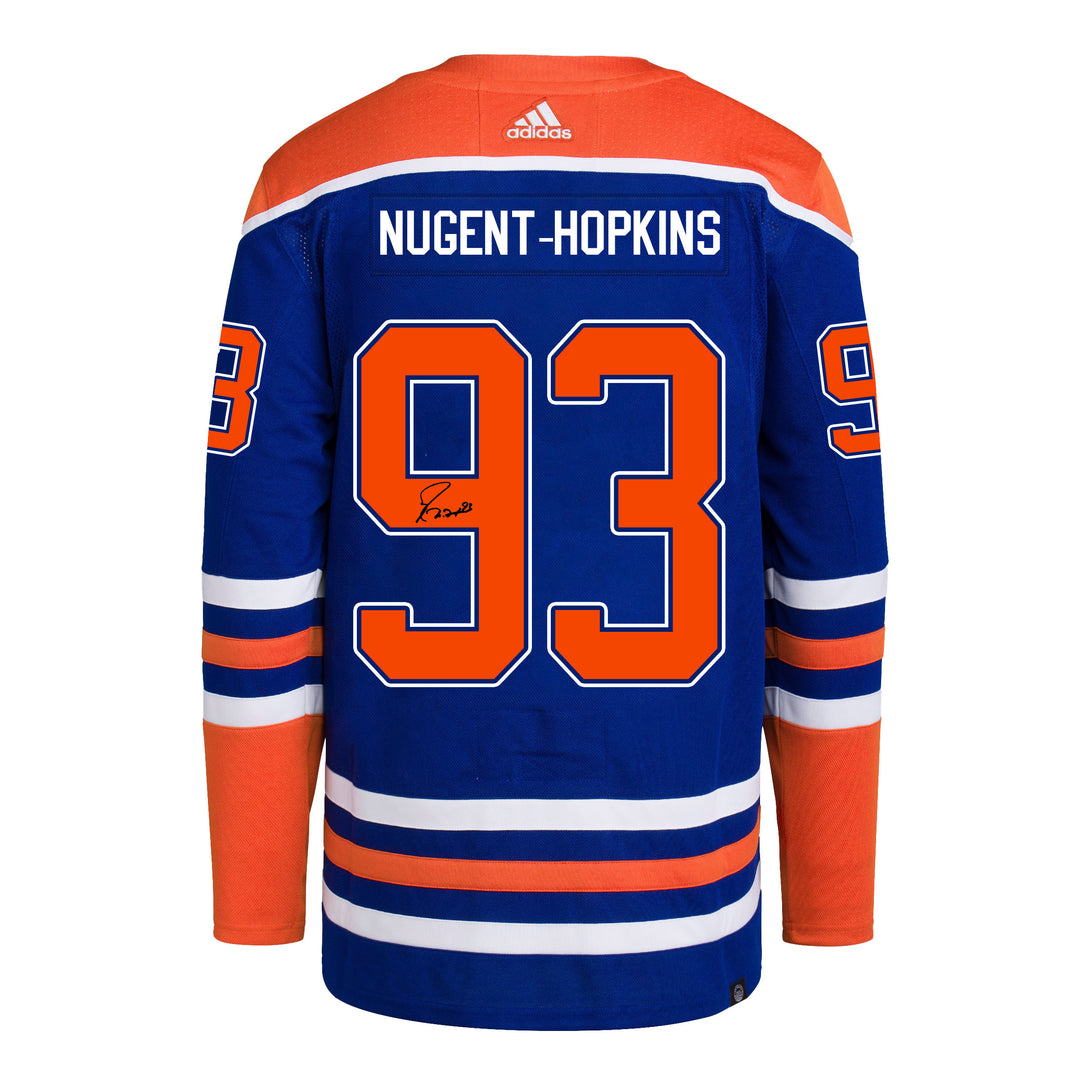 Ryan Nugent-Hopkins Edmonton Oilers Signed Royal/Home adidas Jersey