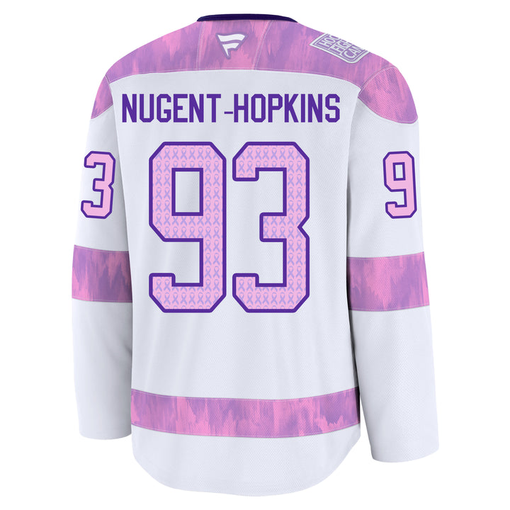 Ryan Nugent-Hopkins Edmonton Oilers Fanatics Breakaway Hockey Fights Cancer Jersey
