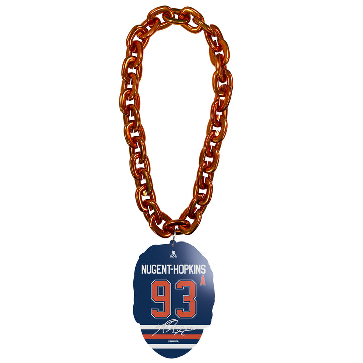 Ryan Nugent-Hopkins Edmonton Oilers Orange Player Face Fan Chain Necklace
