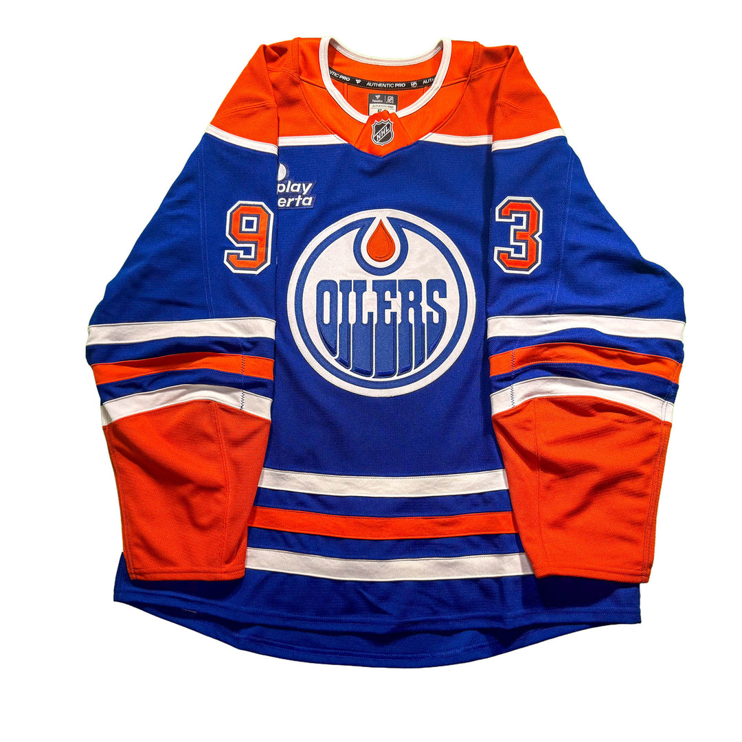 Ryan Nugent-Hopkins Edmonton Oilers Game Worn Jersey - 2025-26 Royal Blue Set #2 - D00405