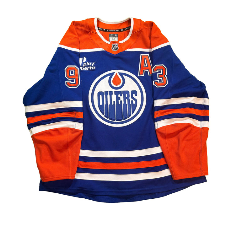 Ryan Nugent-Hopkins Edmonton Oilers Game Worn Jersey - 2025-26 Royal Blue Set #3 - D00520