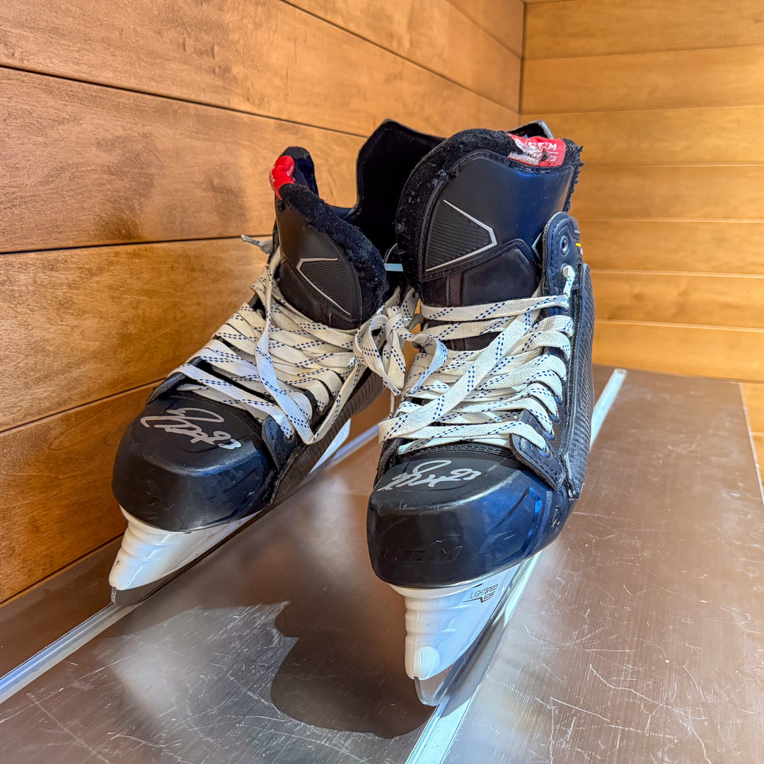 Ryan Nugent-Hopkins Edmonton Oilers Signed Game Used 2020-21 CCM Super Tacks Skates #26082