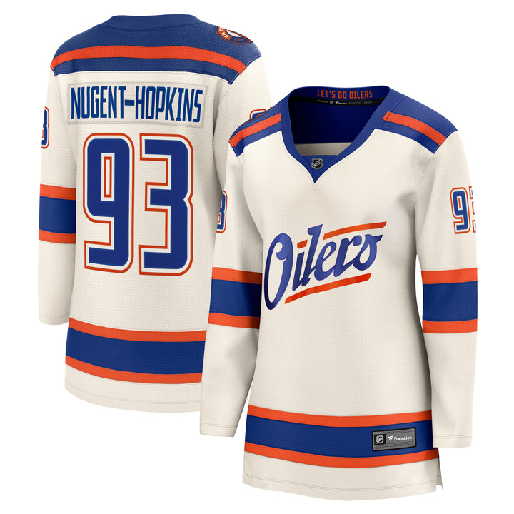 Ryan Nugent-Hopkins Edmonton Oilers Women's Fanatics Breakaway Cream Alternate Jersey