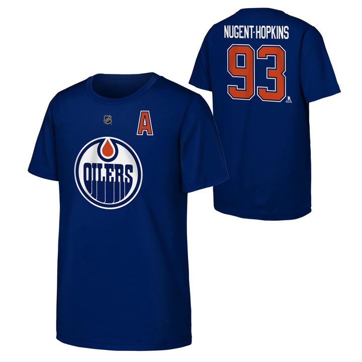 Ryan Nugent-Hopkins Edmonton Oilers Youth Outerstuff Royal Player Name & Number T-shirt