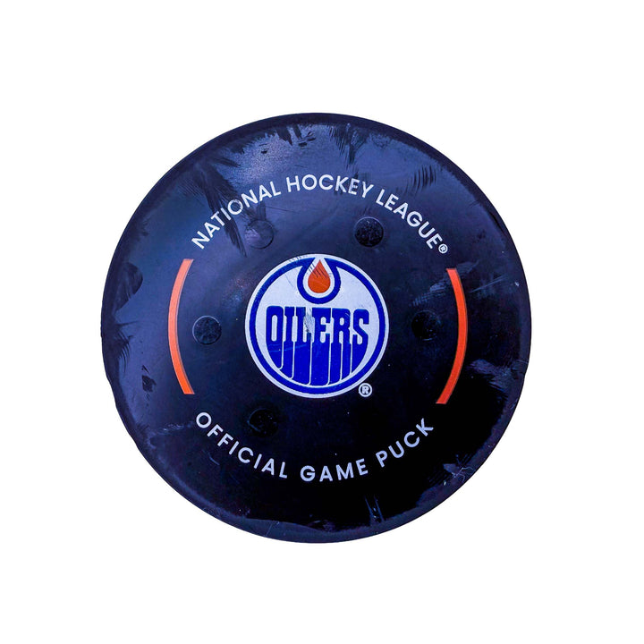 Stefan Noesen New Jersey Devils Goal Puck - Nov. 4/2024 vs Edmonton Oilers #24895