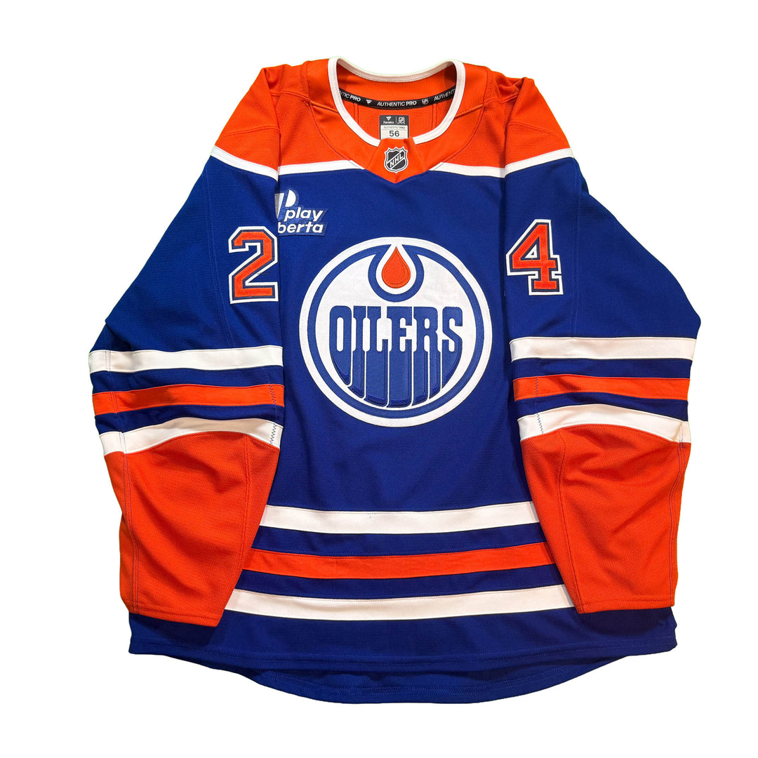 Spencer Stastney Edmonton Oilers Game Worn Jersey - 2025-26 Royal Blue Set #3 - D00505