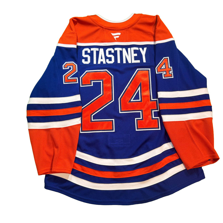 Spencer Stastney Edmonton Oilers Game Worn Jersey - 2025-26 Royal Blue Set #3 - D00505