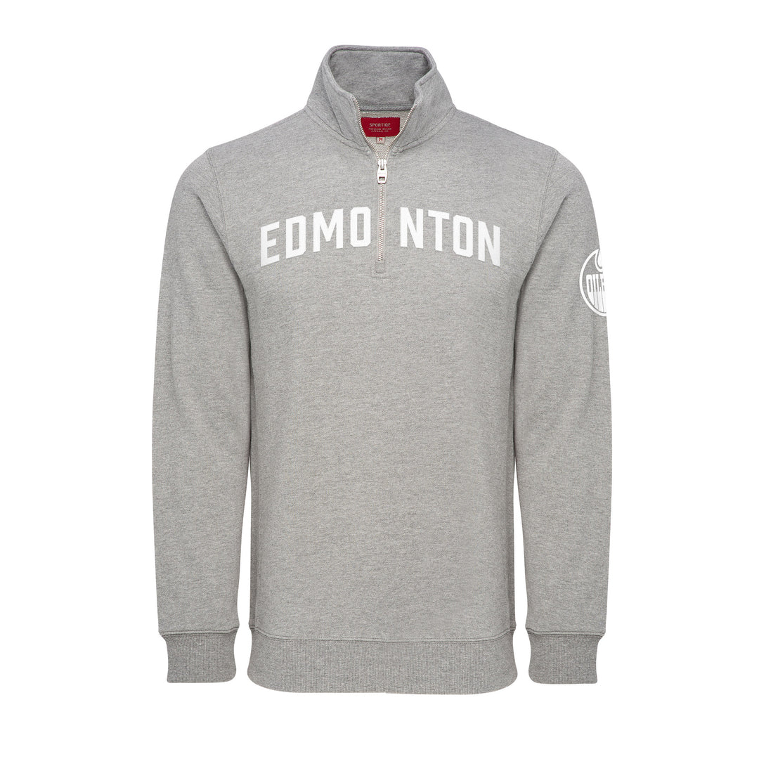 Edmonton Oilers Sportiqe Navigator Fleece Half-Zip Sweatshirt