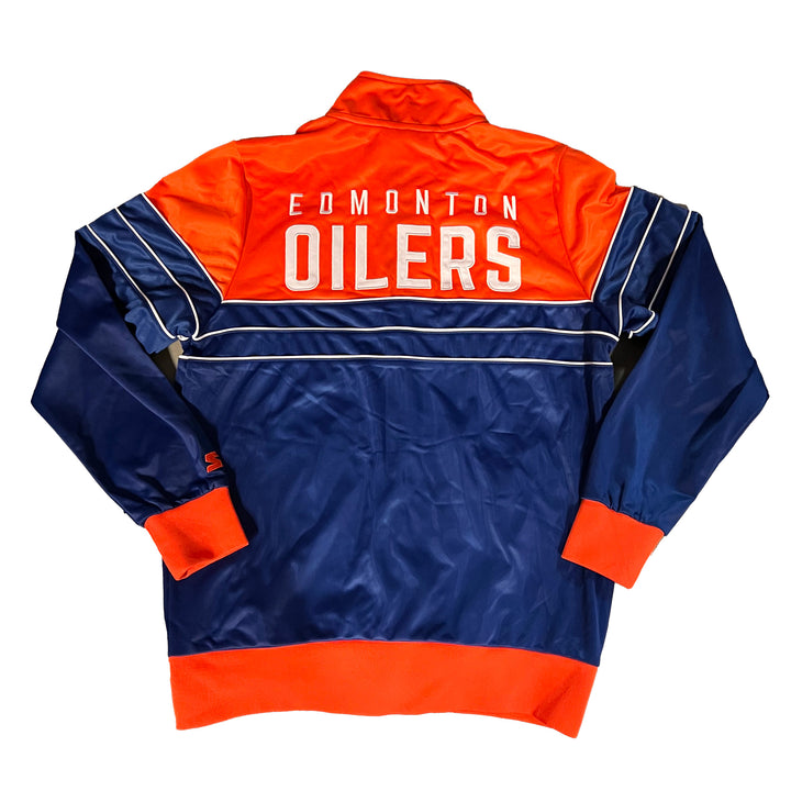 Edmonton Oilers Starter Royal & Orange Primetime Full-Zip Track Jacket
