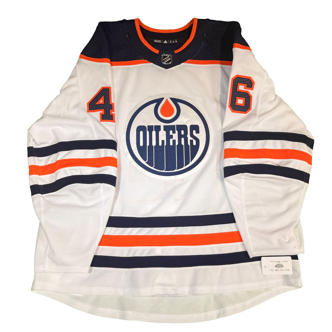 Steven Iacobellis Edmonton Oilers Game Worn Jersey - 2019-20 White Set #1 **NO LOA