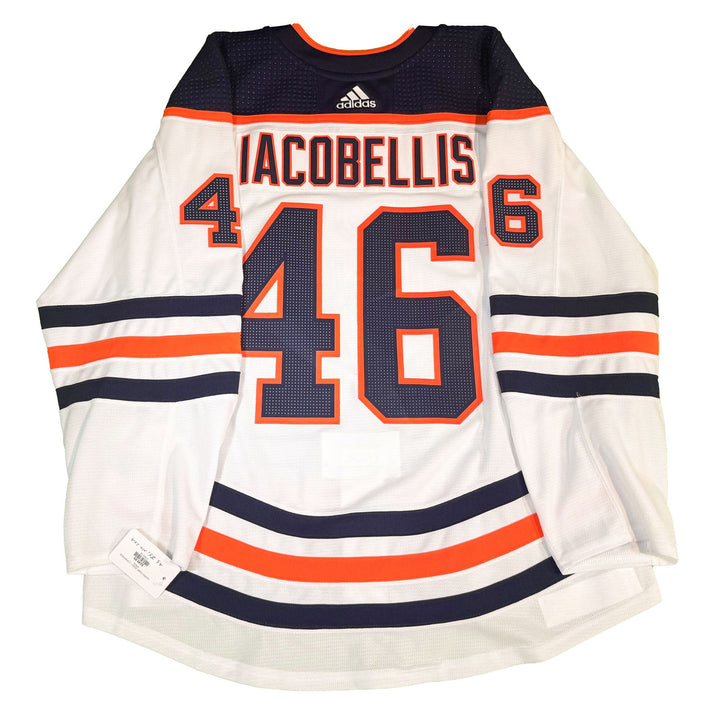 Steven Iacobellis Edmonton Oilers Game Worn Jersey - 2019-20 White Set #1 **NO LOA