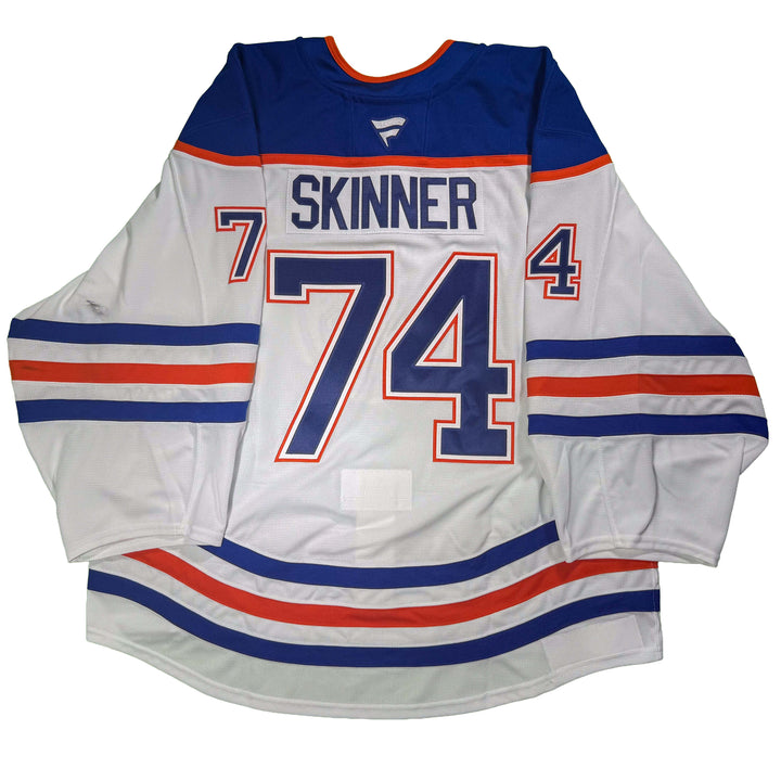 Stuart Skinner Edmonton Oilers Game Worn Jersey - 2025-26 White Set #2 - D00321