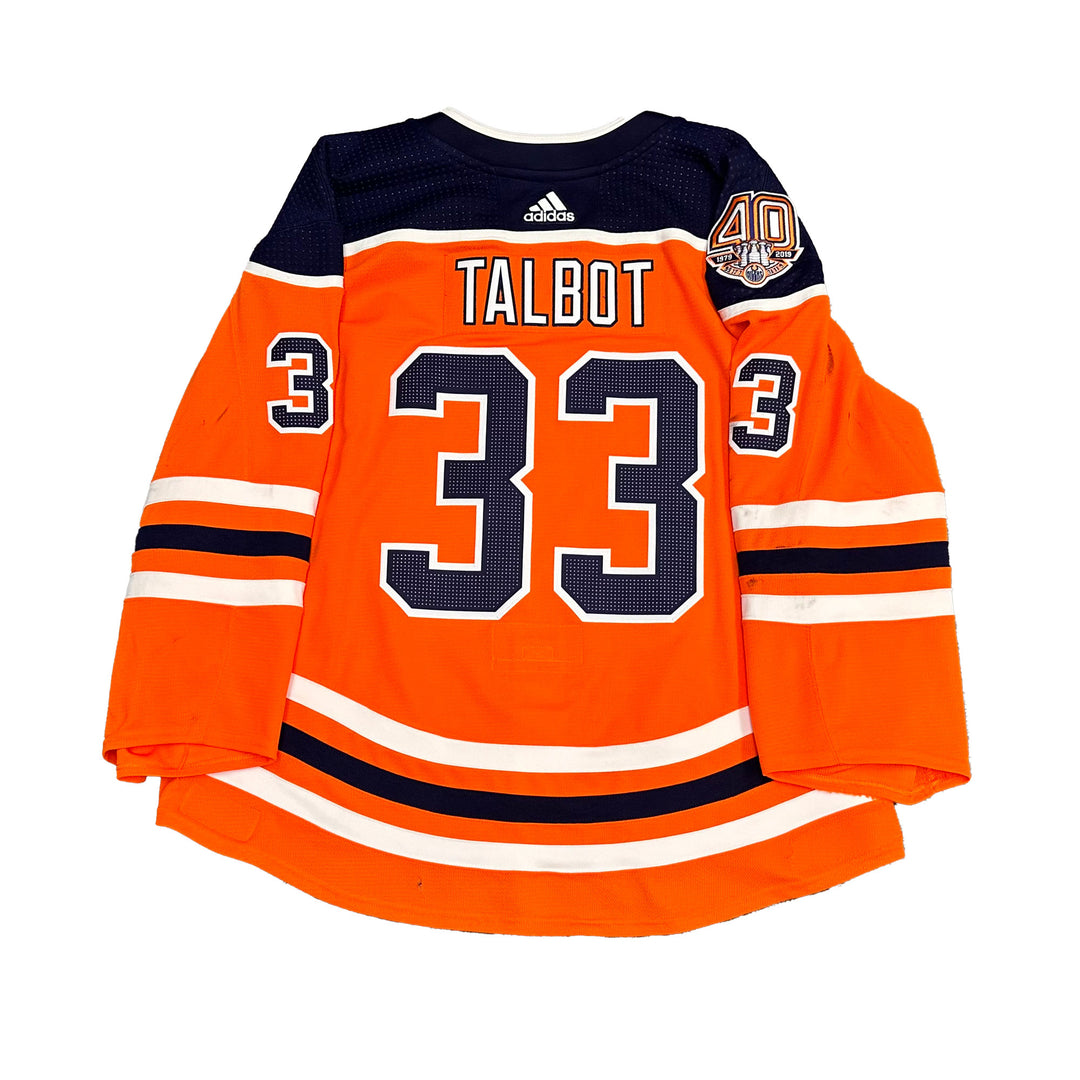 Cam Talbot Edmonton Oilers Game Worn Jersey - 2018-19 Orange Set #2 - R02204