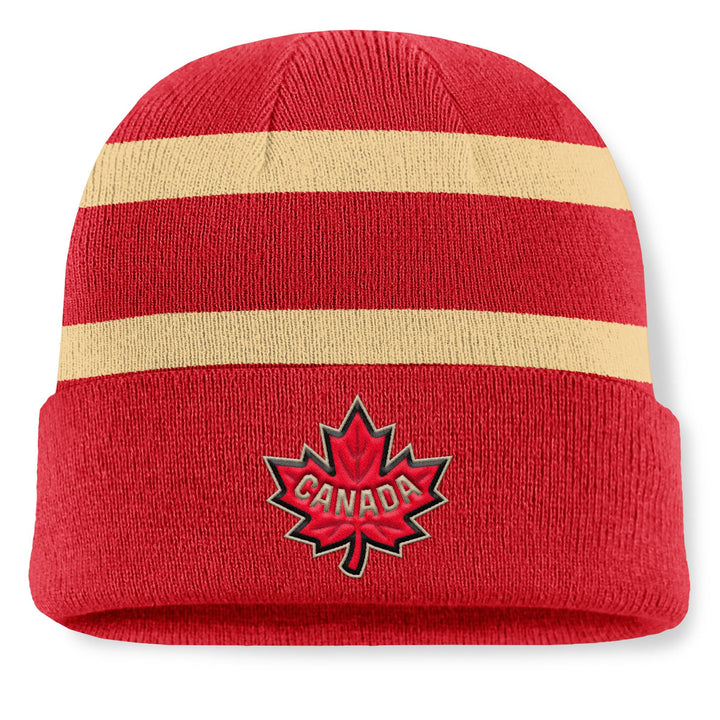 Team Canada 2025 4 Nations Face-Off Fanatics Red Cuffed Toque/Beanie