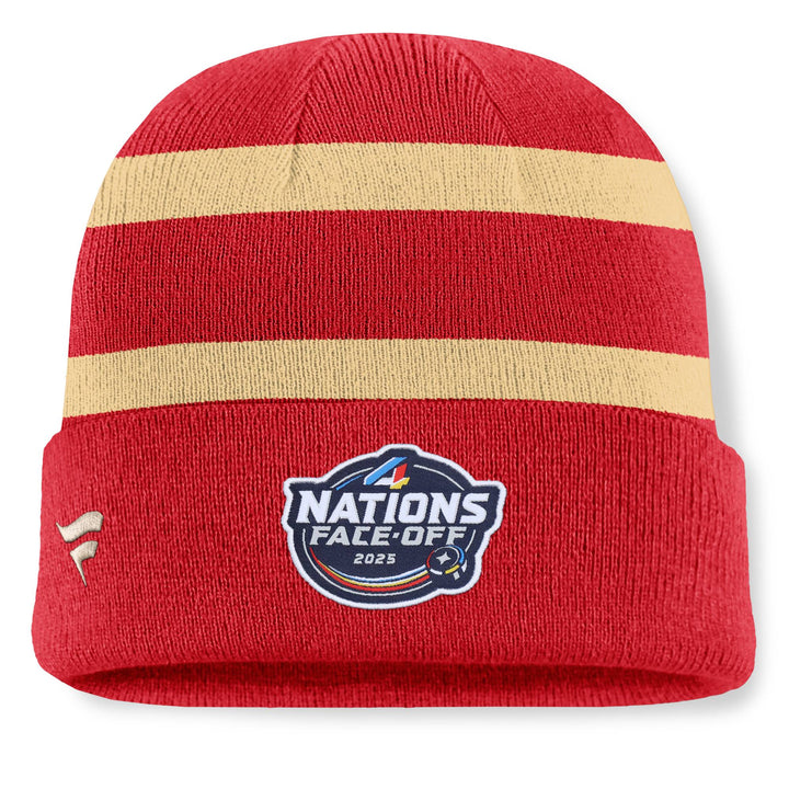 Team Canada 2025 4 Nations Face-Off Fanatics Red Cuffed Toque/Beanie