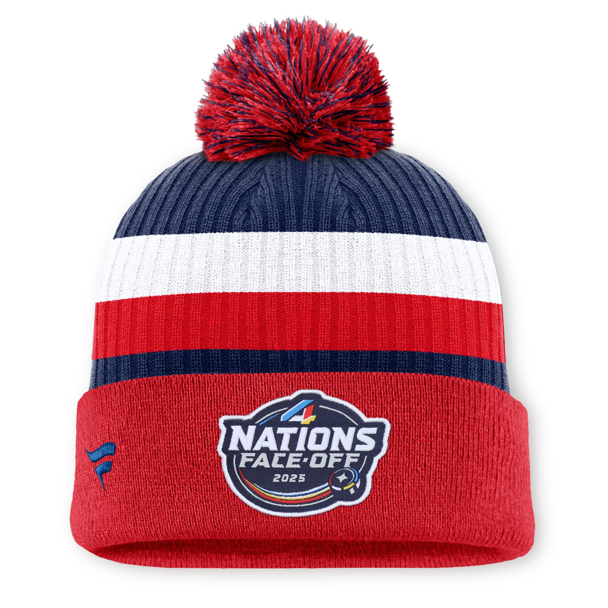 Team USA 2025 4 Nations Face-Off Fanatics Navy Cuffed Knit Toque w