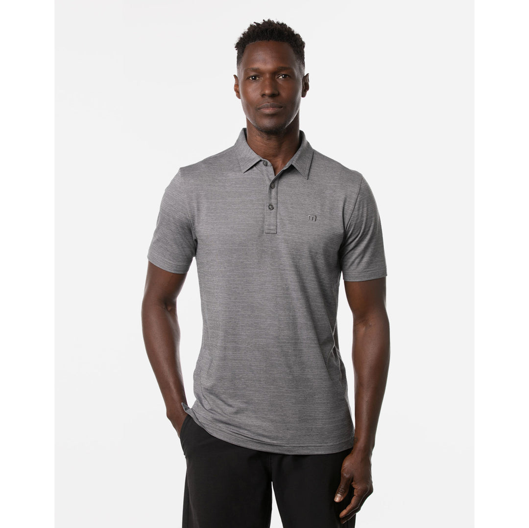 Edmonton Oilers TravisMathew Heater Heather Grey Polo