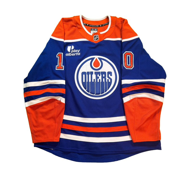 Trent Frederic Edmonton Oilers Game Worn Jersey - 2025-26 Royal Blue Set #3 - D00498