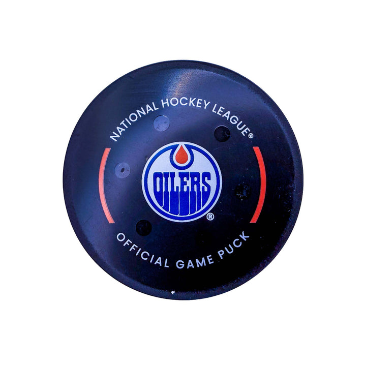 Trevor Moore Los Angeles Kings Playoff Goal Puck - Apr. 25/2025 vs Edmonton Oilers #25094