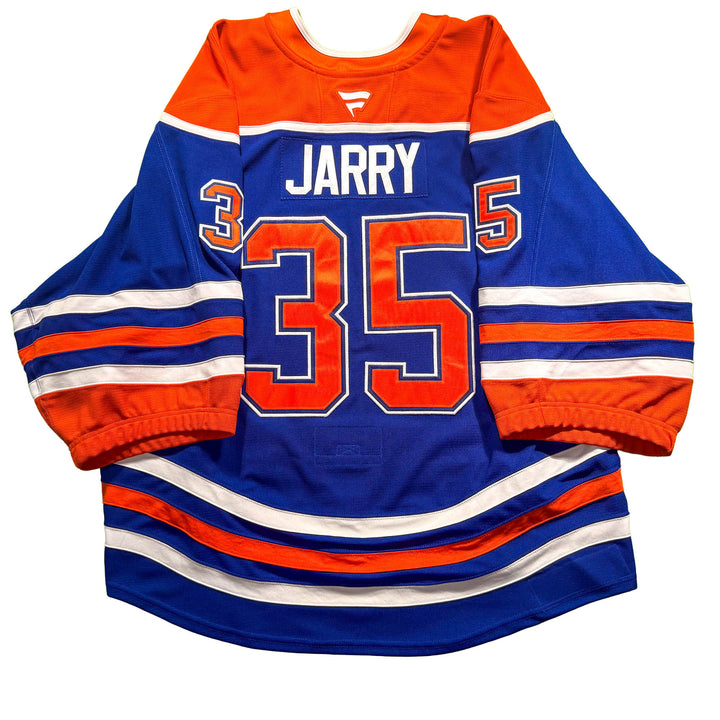 Tristan Jarry Edmonton Oilers Game Worn Jersey - 2025-26 Royal Blue Set #2A - D00395