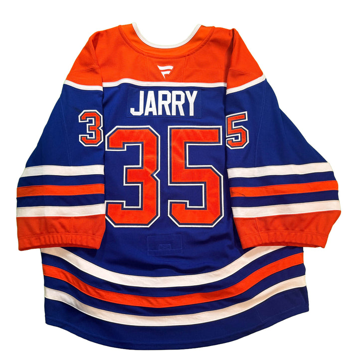 Tristan Jarry Edmonton Oilers Game Worn Jersey - 2025-26 Royal Blue Set #3A - D00511