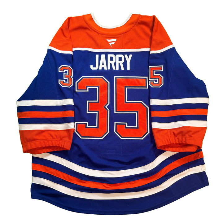 Tristan Jarry Edmonton Oilers Game Worn Jersey - 2025-26 Royal Blue Set #3B - D00512