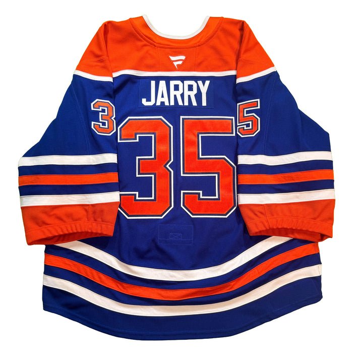 Tristan Jarry Edmonton Oilers Game Worn Jersey - 2025-26 Royal Blue Set #3C - D00513
