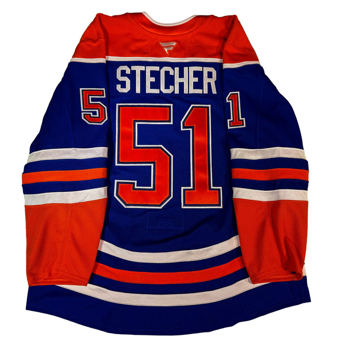 Troy Stecher Edmonton Oilers Game Worn Jersey - 2025-26 Royal Blue Set #1 - D00144