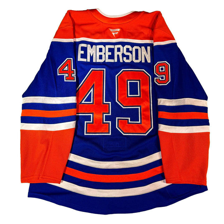 Ty Emberson Edmonton Oilers Game Worn Jersey - 2025-26 Royal Blue Set #1 - D00143