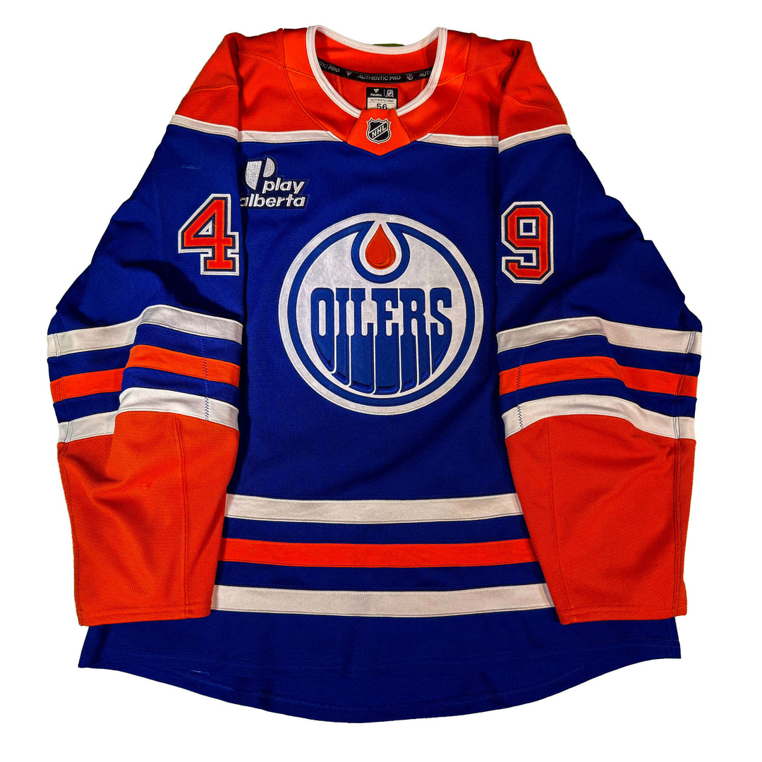Ty Emberson Edmonton Oilers Game Worn Jersey - 2025-26 Royal Blue Set #1 - D00143