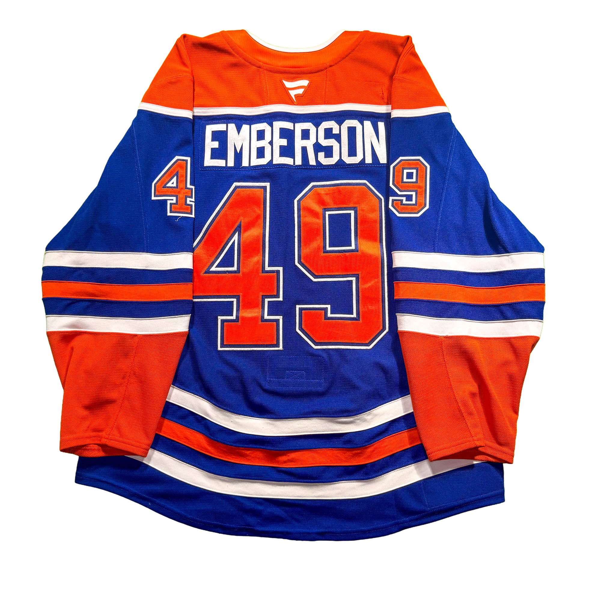 Ty Emberson Edmonton Oilers Game Worn Jersey - 2025-26 Royal Blue Set ...