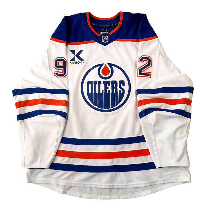 Vasily Podkolzin Edmonton Oilers Game Worn Jersey - 2024-25 White Set #2 - C00320